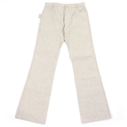 Bottega Veneta Cotton Button Fly Boots Cut Pants Beige 46