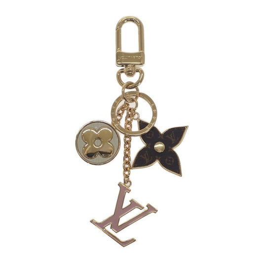 Louis Vuitton Spring Street Bag Charm Monogram Flower key Holder Metal