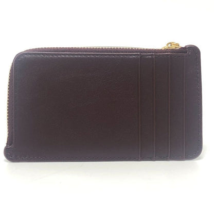 Loewe Coin Case Logo Leather Burgundy