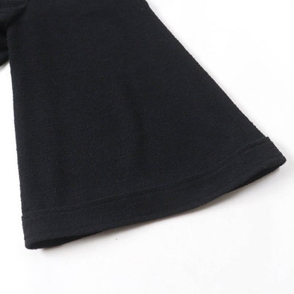 CHANEL P54700v30847 Wool Logo Plate Tweed Gaucho Pants Wide Pants Black 38 Made