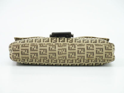 Authentic Fendi Mamma Bucket Zucchino Shoulder Bag Handbag Canvas Beige 8br000