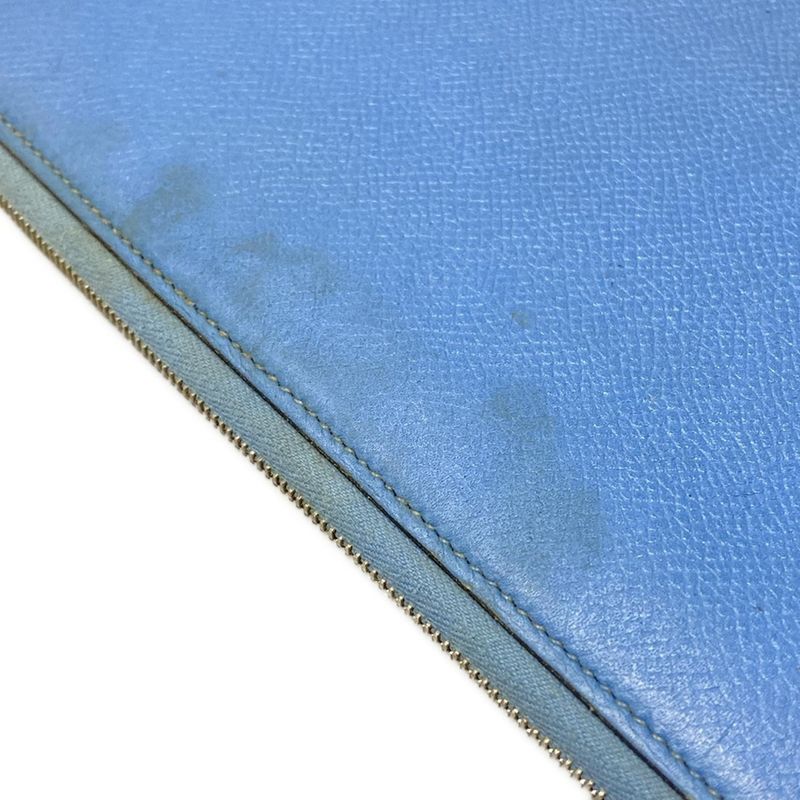 Hermes Notebook Agenda Zip Silk Inn Blue Round Zipper