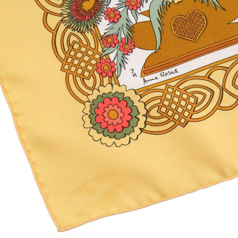 Hermes Carré 90 Decoupages Cut-out Silk Multicolor Scarf 0750 Hermes