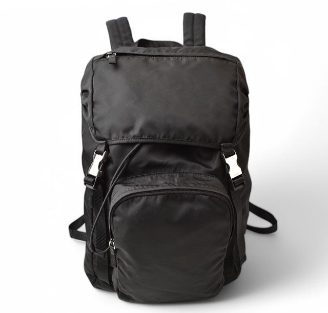 Prada Backpack Sac Backpack Men Women Prada Day Bag Nylon Black V135