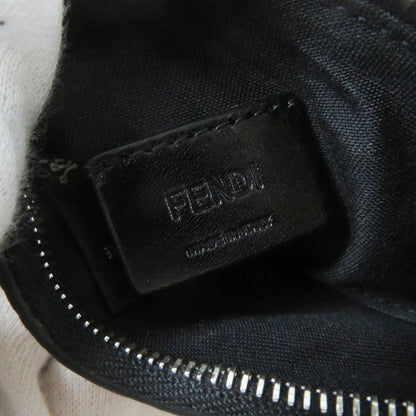 Fendi Bug's Eye Triangle Bicolor Leather Coin Case With Key Ring Yellow Black