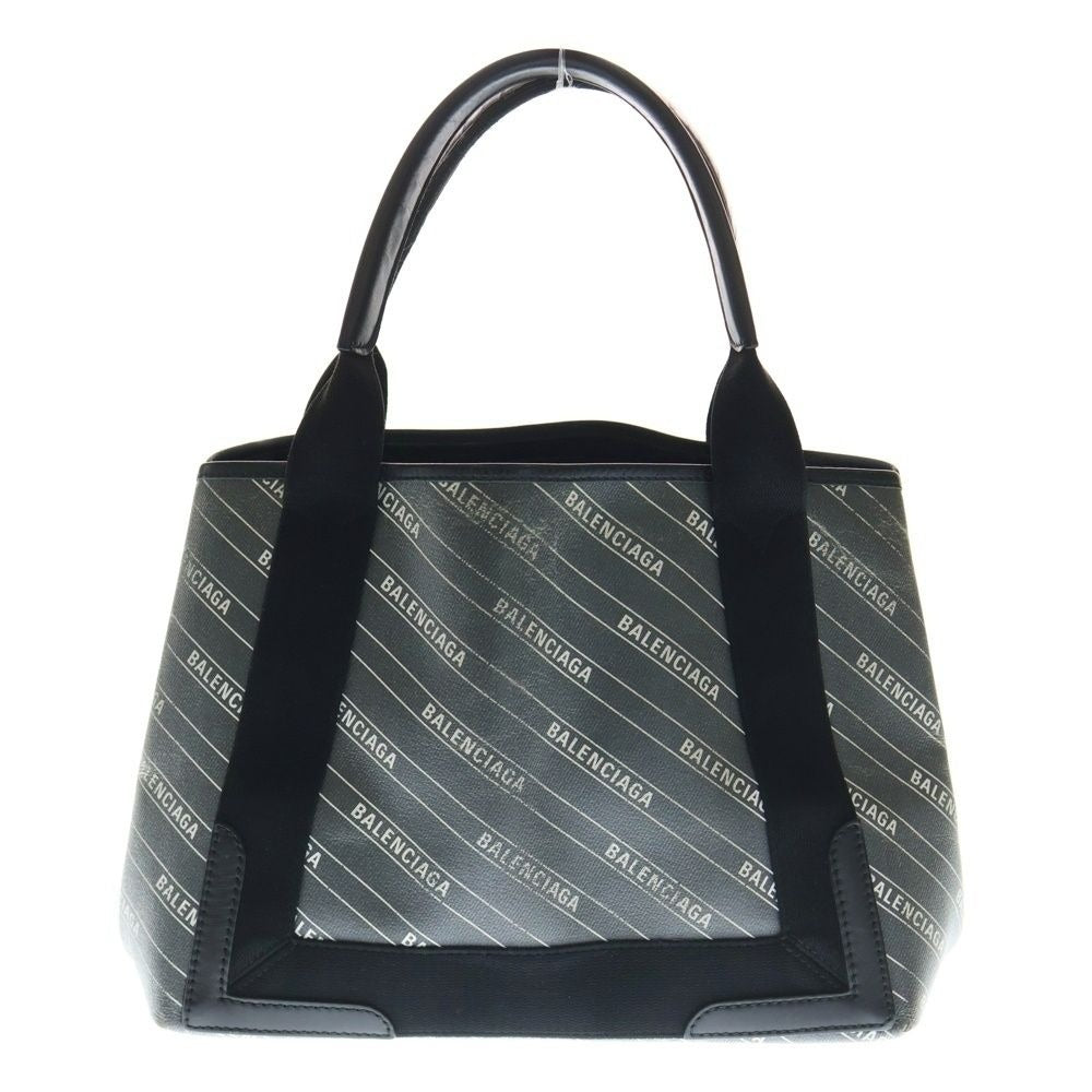 Balenciaga Navy Cabas S Tote Black Canvas Leather