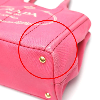 Prada 1 Bg439 Canapa Handbag Mini Tote Bag Pink