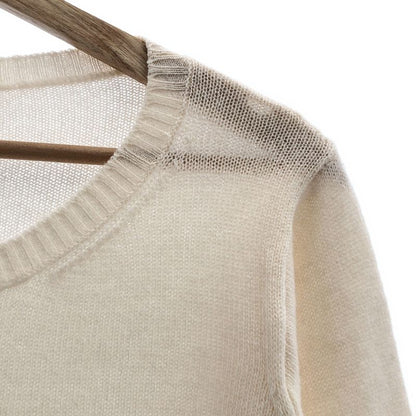 Prada - Side Slit Pullover Knit - Ivory - Women's