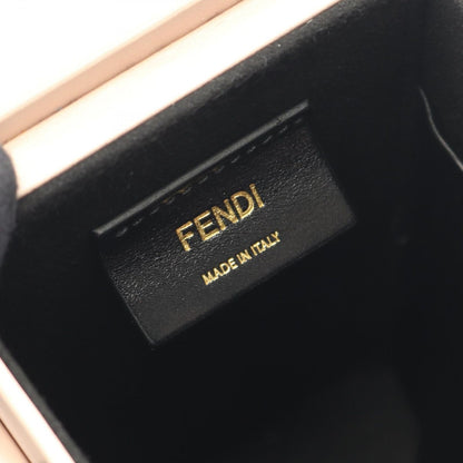 Fendi Shoulder Bag Box Light Pink Black Leather — view 4