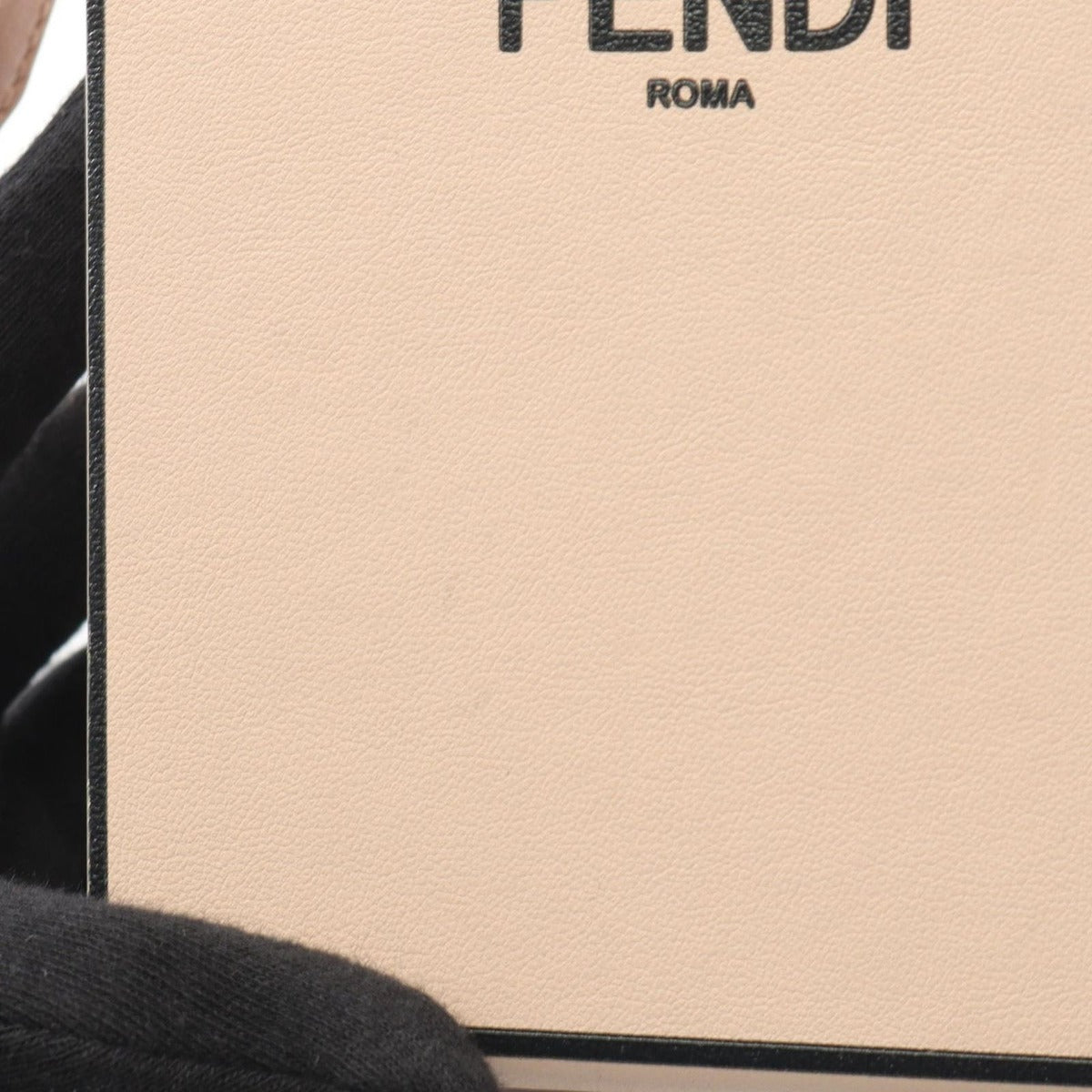 Fendi Shoulder Bag Box Light Pink Black Leather — view 5