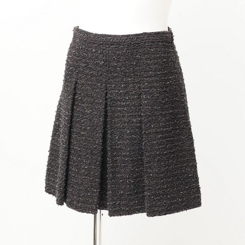 2022Gucci Skirt Size 44 Tweed Pleated Skirt Made In Italy 20240911 Ra1034-2