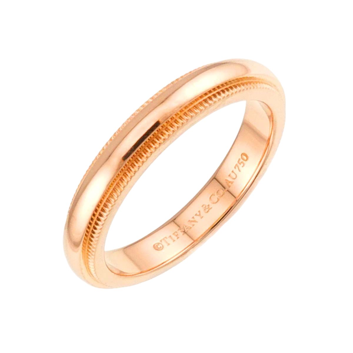 Tiffany & Co Milgray Ring 18k PG Pink Gold 750 Milgrain
