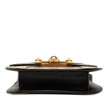 Gucci GG Supreme Osiride Taiga Head 500781 Black Gold PVC Leather Women's Gucci