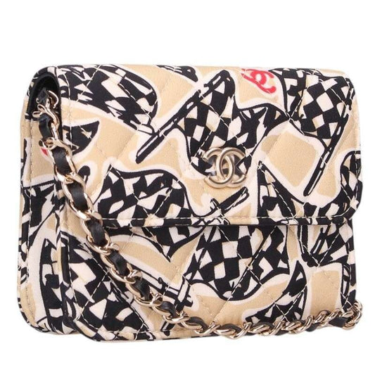 Chanel Checkered Flag CC Logo Mini Chain Shoulder Bag