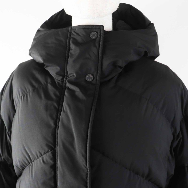 Hermes 2024 4h0178dr Crudo Cell Patch Hooded Down Jacket Black 34 With Hangers