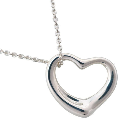 Tiffany & Co Open Heart Elsa Peretti 925 Silver Ladies 5.8g Necklace