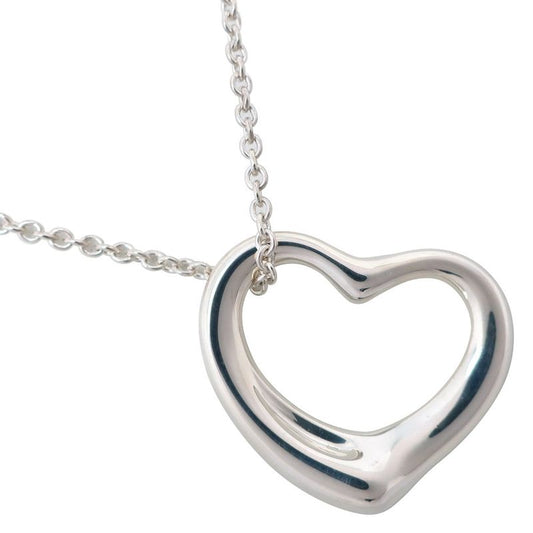 Tiffany & Co Open Heart Elsa Peretti 925 Silver Ladies 5.8g Necklace