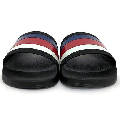 Gucci Shower Sandals Black Tricolor 308234 Never Worn