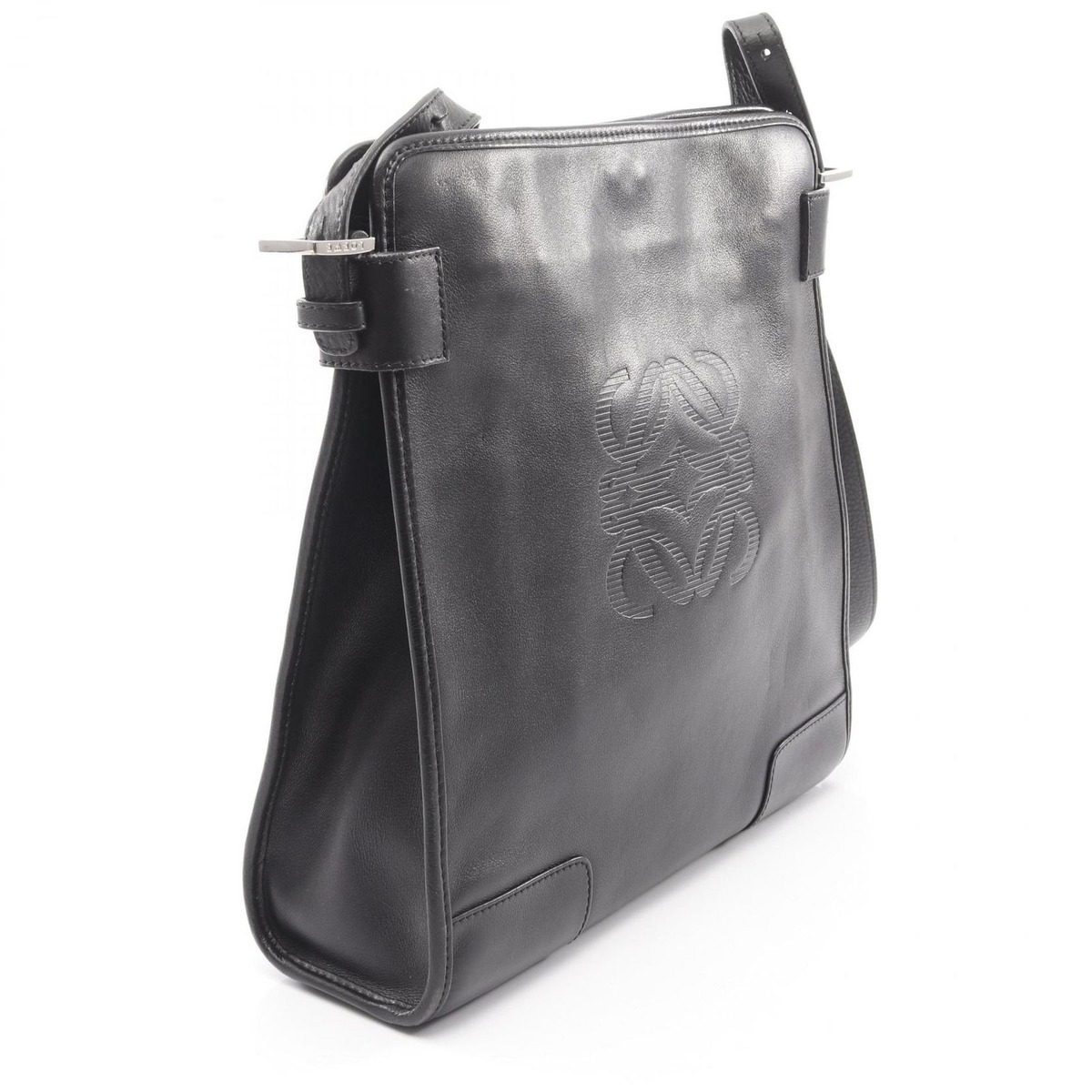 Loewe Shoulder Bag Anagram Black Leather — view 2