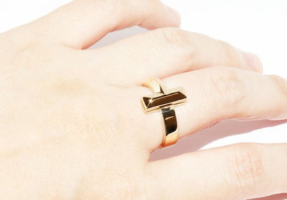 Tiffany & Co Ring 18K Yellow Gold T One Ring Width 45mm (018in)