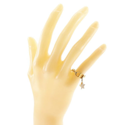 [dior] Christian Dior Star Gold Plated And Rhinestone #11 Ladies 2.6g Ring