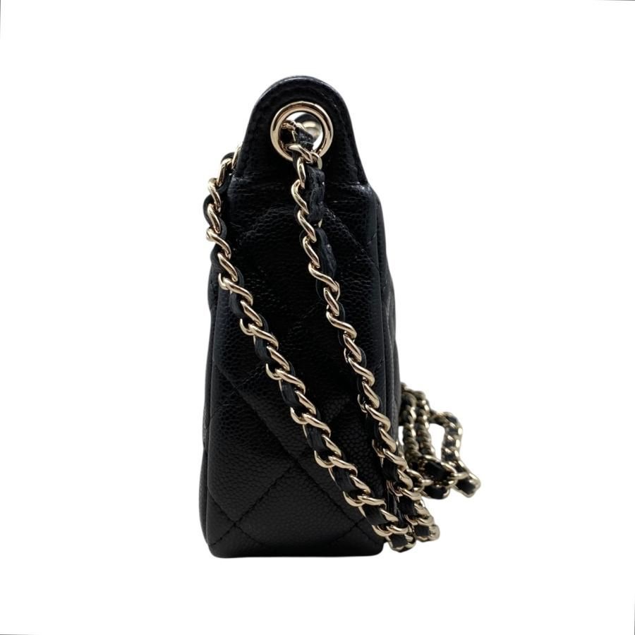 Chanel Shoulder Bag Classic Chain Clutch Mini Ap4704 Matelasse Caviar Skin Coco
