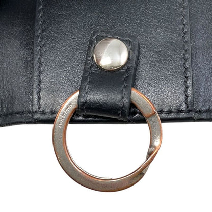 Em0553 Gucci Key Case Men's 625565 GG Embossed 6-Ribbon Black