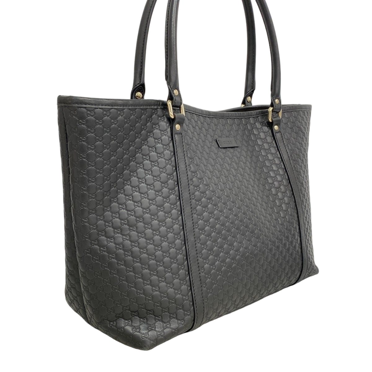 Gucci Tote Micro Guccissima Leather Black Gold — view 2