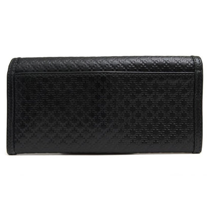 Gucci Long Wallet Men Leather Black Diamante Bifold with Coin — view 2