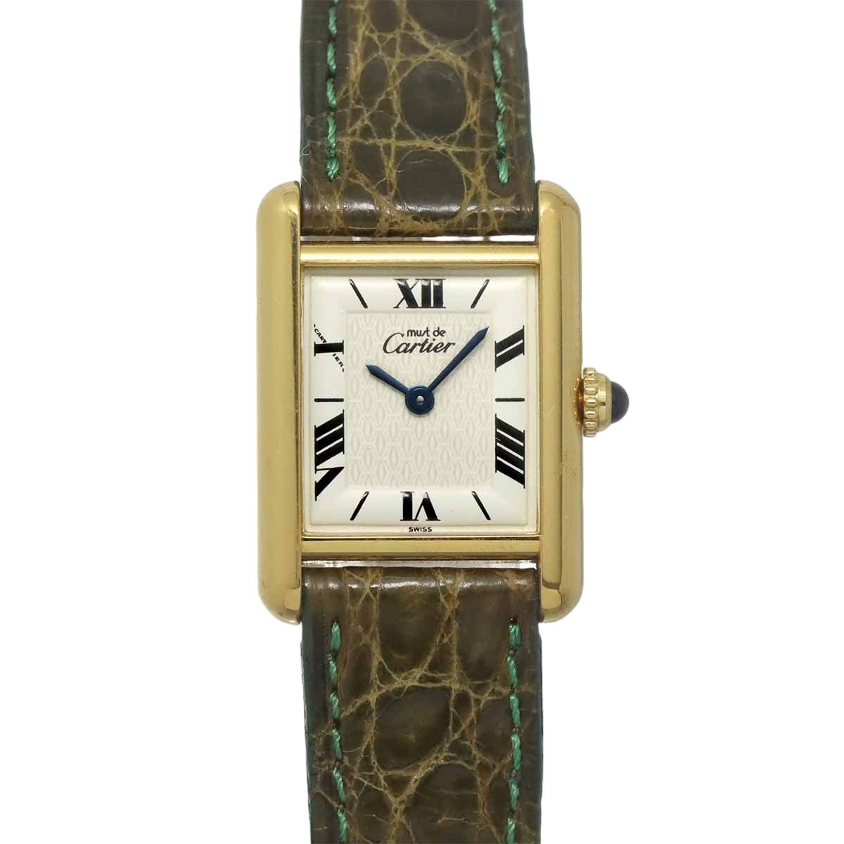Cartier Must Tank Vermeil Watch White Quartz
