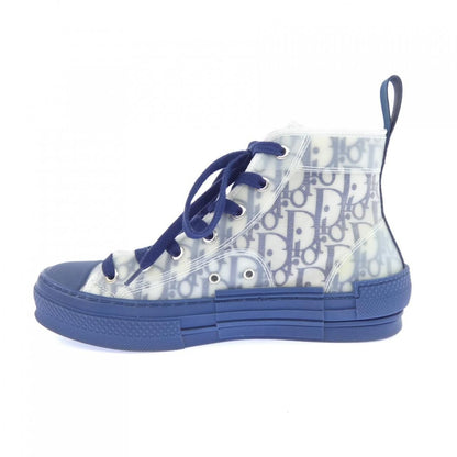 Dior High Top Oak Sneakers White Navy — view 2