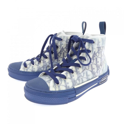 Dior High Top Oak Sneakers White Navy — view 3