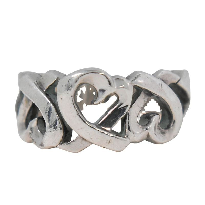 Tiffany & Co Triple Loving Heart 925 Ring Size 8 Silver
