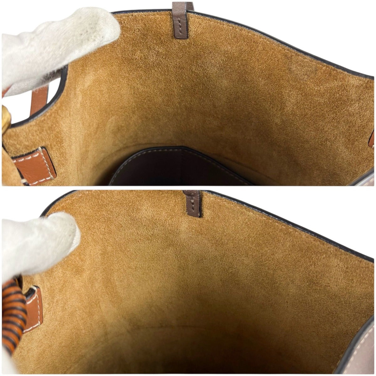 Loewe Gate Bucket Shoulder Bag Cocoa Brown — view 8