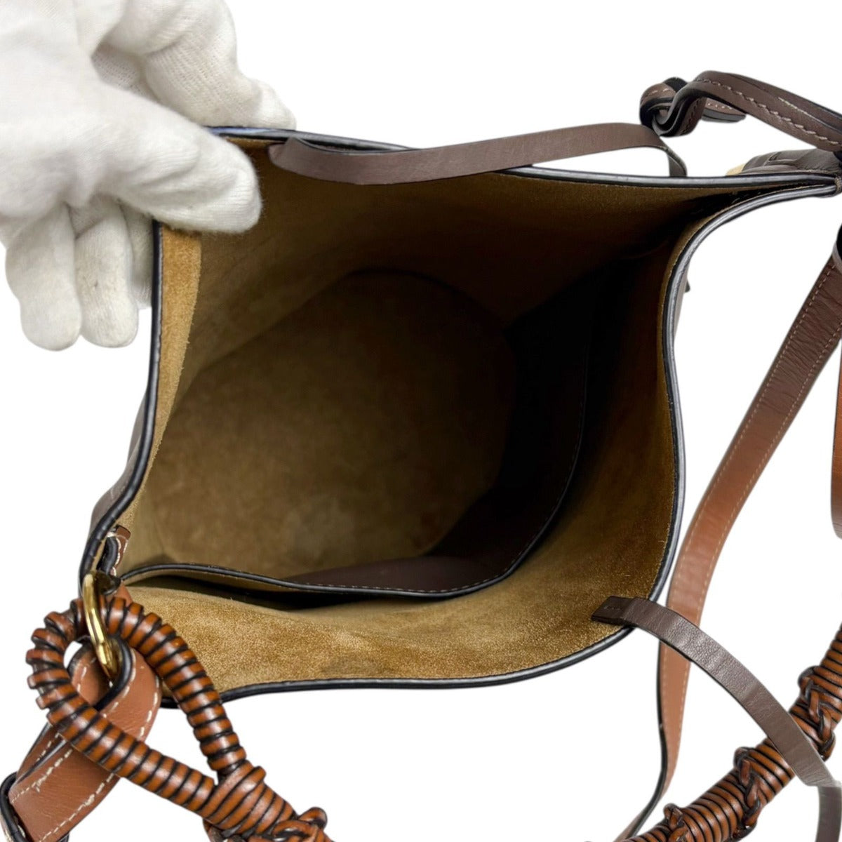 Loewe Gate Bucket Shoulder Bag Cocoa Brown — view 9