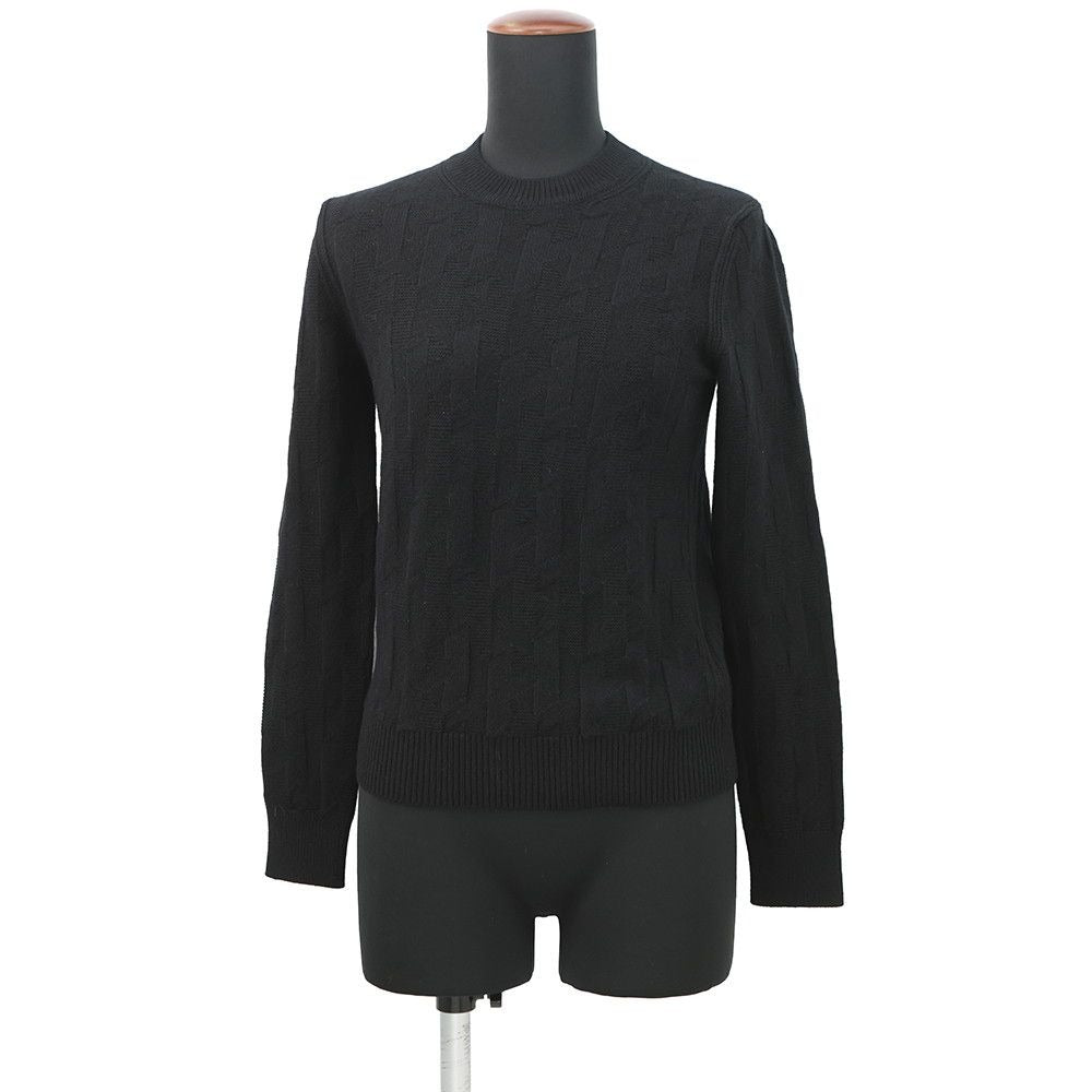 Hermes Knit Long Sleeve Motif 34 Top Black