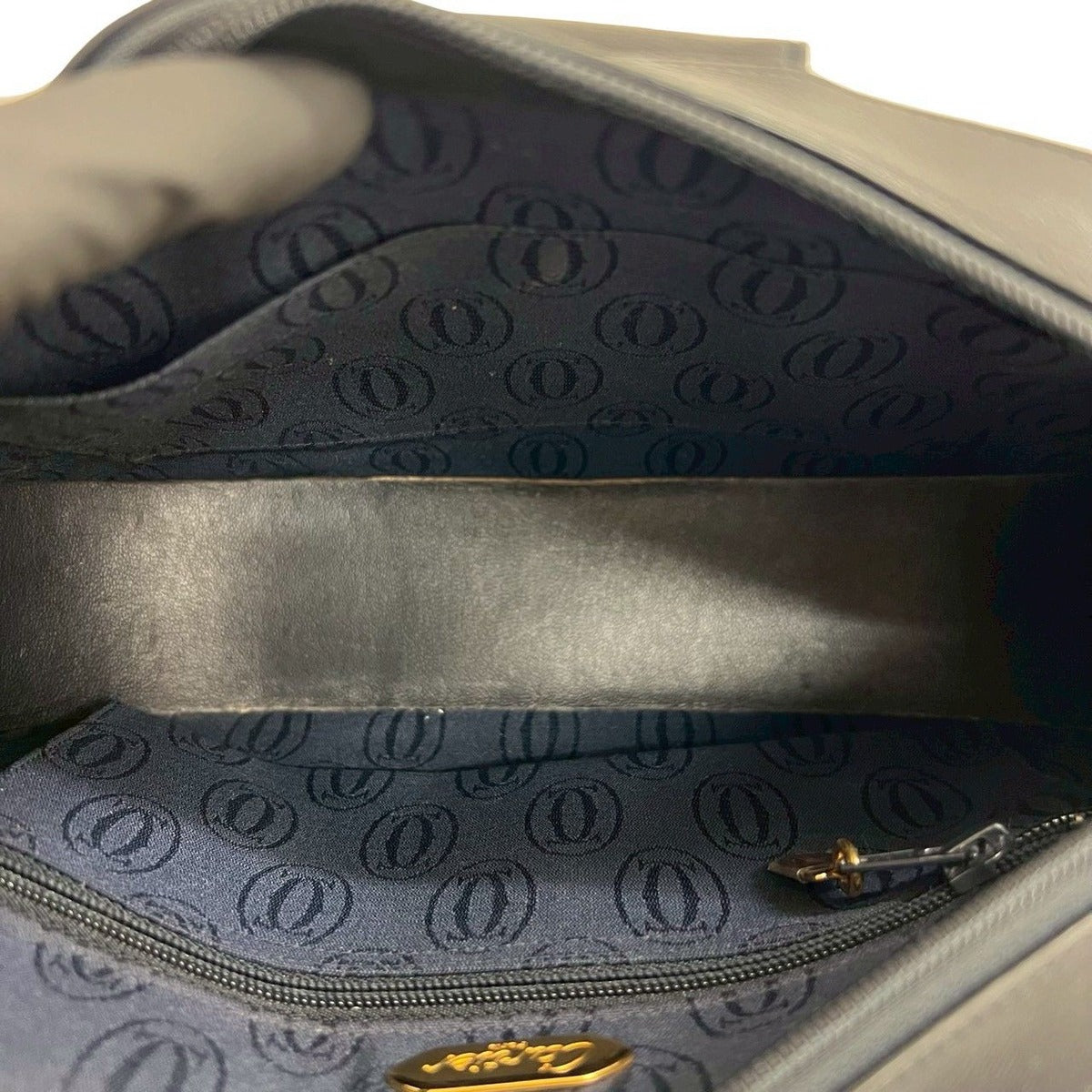 Cartier Vintage Sapphire Line Calf Leather Mini Shoulder Bag — view 9