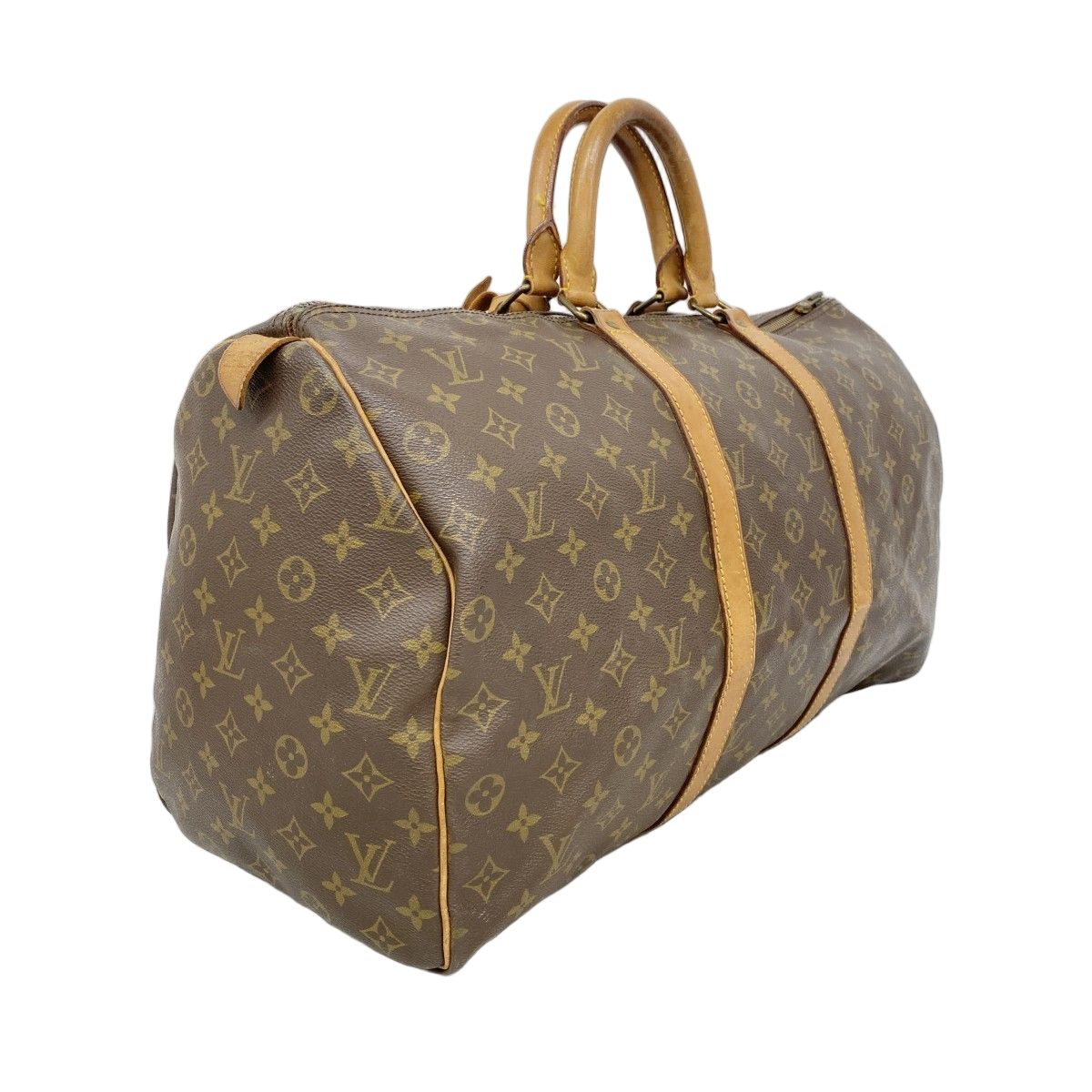 Louis Vuitton Boston Bag Monogram Keepall 50 Brown — view 2
