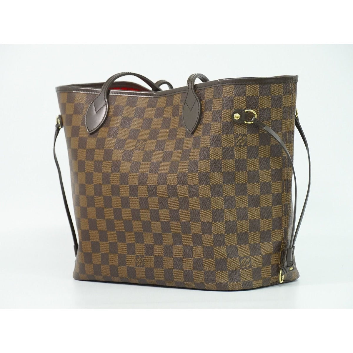 Louis Vuitton LV Neverfull MM Damier Ebene Tote Shoulder Bag Brown — view 2