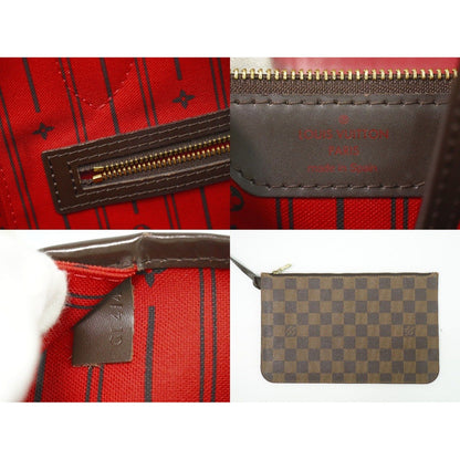 Louis Vuitton LV Neverfull MM Damier Ebene Tote Shoulder Bag Brown — view 9