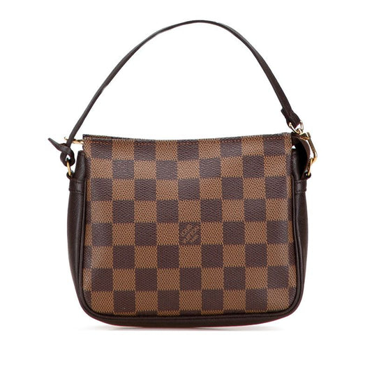 Louis Vuitton Damier Trousse Makeup Mini Shoulder Bag Pouch N51982 Brown PVC