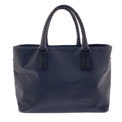 Bottega Veneta Marco Polo Leather Tote Navy