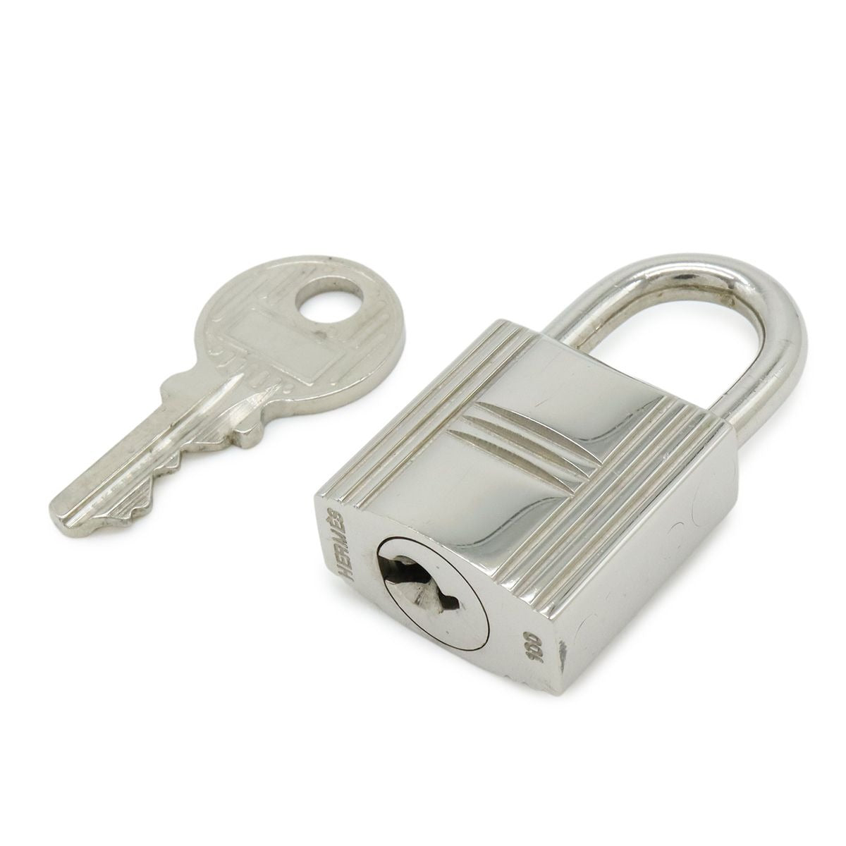 Hermes Cadena Padlock Key with Metal Silver