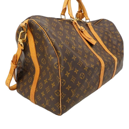 Louis Vuitton Boston Bag Monogram Keepall Bandouliere 55 Brown — view 2