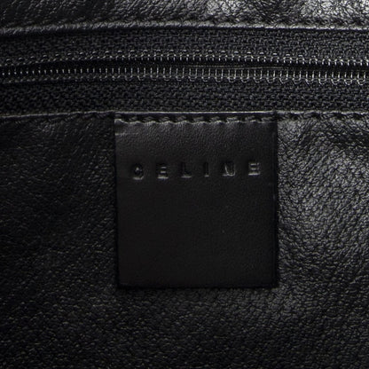 Celine Zip Shoulder Hobo Black Brown Macadam Canvas — view 10