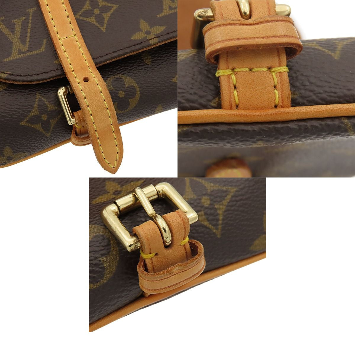 Louis Vuitton Pochette Marelle Brown Gold Monogram Canvas Waist Bag — view 7