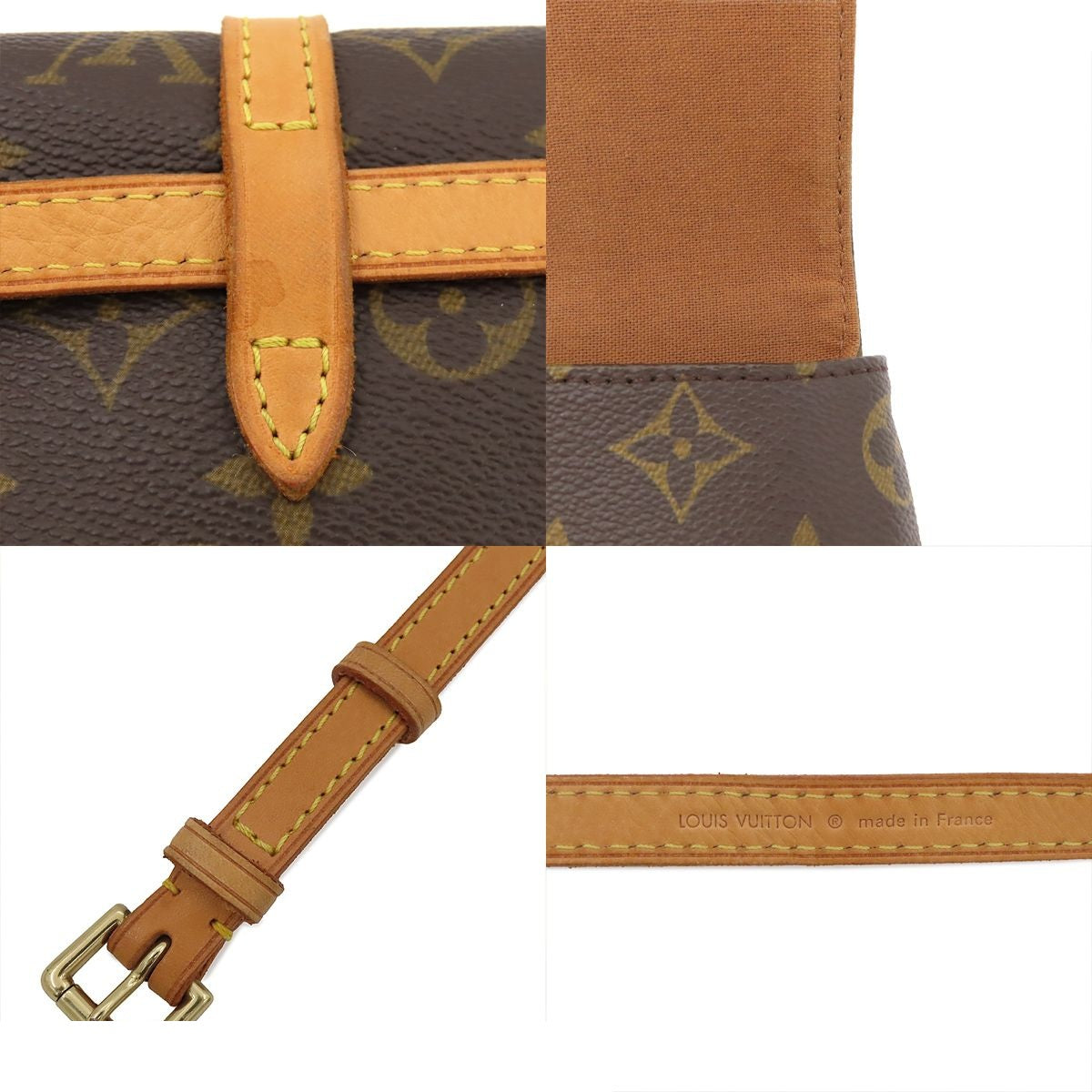 Louis Vuitton Pochette Marelle Brown Gold Monogram Canvas Waist Bag — view 8