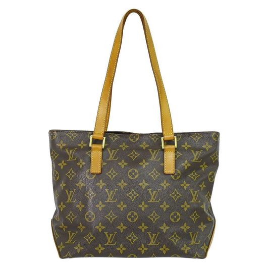 Louis Vuitton LV Cabas Piano Monogram Tote Shoulder Bag Brown