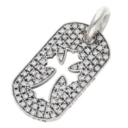 Chrome Hearts D Tag Sml CO Crs P D Cutout Cross Dog Tag Aftermarket Pave