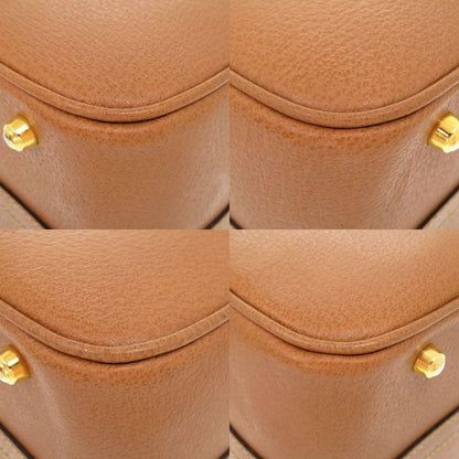 Gucci Bamboo 013 122 2491 Leather Brown 2WAY Vanity Bag Brown 0277 Gucci